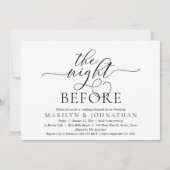 Vorabend, klassisches Hochzeitessen Probe Einladung (Vorderseite)