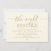 Vorabend, klassisches Hochzeitessen Probe Einladung (Vorderseite)