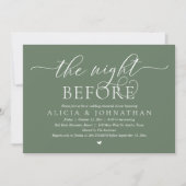 Vorabend, klassisches Hochzeitessen Probe Einladung (Vorderseite)