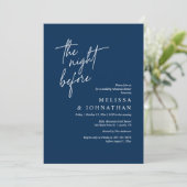 Vorabend, Modernes Hochzeitsessen Probe Einladung (Stehend Vorderseite)