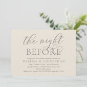 Vorabend, Modernes Hochzeitsessen Probe Einladung (Stehend Vorderseite)