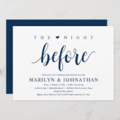 Vorabend, Modernes Hochzeitsessen Probe Einladung (Vorne/Hinten)
