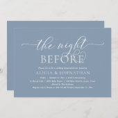 Vorabend, Modernes Hochzeitsessen Probe Einladung (Vorne/Hinten)