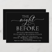 Vorabend, Modernes Hochzeitsessen Probe Einladung (Vorne/Hinten)