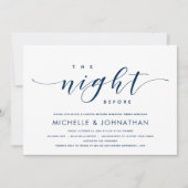 Vorabend, Modernes Hochzeitsessen Probe Einladung (Vorderseite)