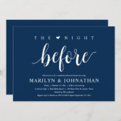Vorabend, Modernes Hochzeitsessen Probe Einladung (Vorne/Hinten)