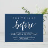 Vorabend, Modernes Hochzeitsessen Probe Einladung (Stehend Vorderseite)