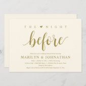 Vorabend, Modernes Hochzeitsessen Probe Einladung (Vorne/Hinten)