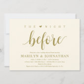 Vorabend, Modernes Hochzeitsessen Probe Einladung (Vorderseite)