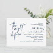 Vorabend, Modernes Hochzeitsessen Probe Einladung (Stehend Vorderseite)