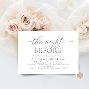 Vorabend, Modernes Hochzeitsessen Probe Einladung