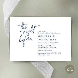 Vorabend, Modernes Hochzeitsessen Probe Einladung