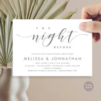 Vorabend, Modernes Hochzeitsessen Probe