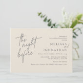 Vorabend, Modernes Hochzeitsessen Probe Einladung (Stehend Vorderseite)