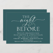 Vorabend, Modernes Hochzeitsessen Probe Einladung (Vorne/Hinten)