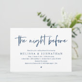 Vorabend, Modernes Hochzeitsessen Probe Einladung (Stehend Vorderseite)