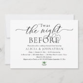 Vorabend, Modernes Hochzeitsessen Probe Einladung (Vorderseite)