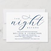 Vorabend, Modernes Hochzeitsessen Probe Einladung (Vorderseite)