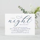 Vorabend, Modernes Hochzeitsessen Probe Einladung (Stehend Vorderseite)