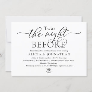 Vorabend, Modernes Hochzeitsessen Probe Einladung