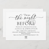 Vorabend, Modernes Hochzeitsessen Probe Einladung (Vorne/Hinten)