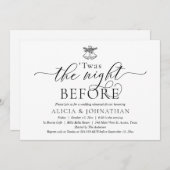 Vorabend, Modernes Hochzeitsessen Probe Einladung (Vorne/Hinten)