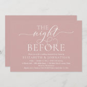 Vorabend, Modernes Hochzeitsessen Probe Einladung (Vorne/Hinten)