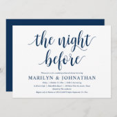 Vorabend, Modernes Hochzeitsessen Probe Einladung (Vorne/Hinten)