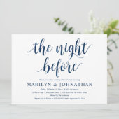 Vorabend, Modernes Hochzeitsessen Probe Einladung (Stehend Vorderseite)