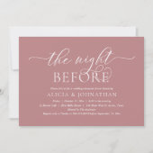 Vorabend, Modernes Hochzeitsessen Probe Einladung (Vorderseite)