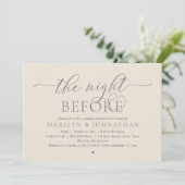 Vorabend, perfekte Hochzeitsfeier Probe Einladung (Stehend Vorderseite)