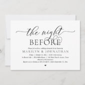 Vorabend, perfekte Hochzeitsfeier Probe Einladung (Vorderseite)