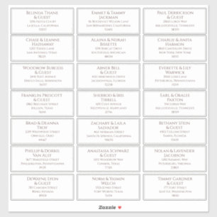 Voradressierte Adressenmarken Aufkleber