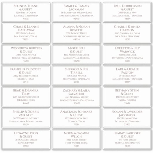 Voradressierte Adressenmarken Aufkleber (Vorderseite)