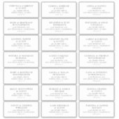 Voradressierte Aufkleber für das Etikett für Hochz (Vorderseite)