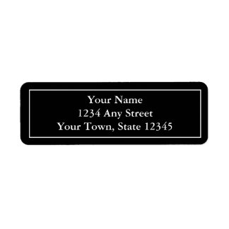 Voradressierte Mailing-Labels in Schwarz/Weiß