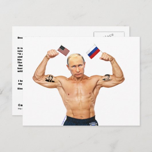 Voradressierte Postkarte an Trump, den Bully Pulpi (Vorne/Hinten)