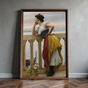 Vorahnung von Eugene de Blaas, Kunst Poster