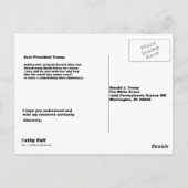 Voran an Trump - Postkarte für Nukleare Waffen (Rückseite)