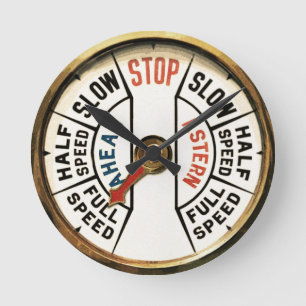 Voran nach hinten runde wanduhr