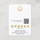*~* VORANGEGANGENE ANZEIGE Sun QR Social Media Bla Visitenkarte (Rückseite)