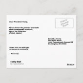 Vorangehendes Donald Trump TRANSgression Postcard Postkarte (Rückseite)
