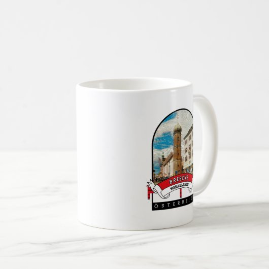 Vorarlberg Bregenz Österreich Souvenir Kaffeetasse (VorderseiteRechts)