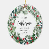 Voraussicht der Schwangerschaft des Kindes Ankündi Keramik Ornament (Links)