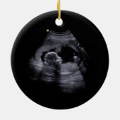 Voraussicht der Schwangerschaft des Kindes Ankündi Keramik Ornament (Hinten)