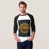 VORBE Fashion Premium Gold Monogram Raglan T - Shi T-Shirt (Vorne ganz)