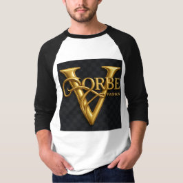 VORBE Fashion Premium Gold Monogram Raglan T - Shi T-Shirt