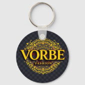 VORBE Fashion Signature Gold Monogram Schlüsselanh Schlüsselanhänger (Rückseite)