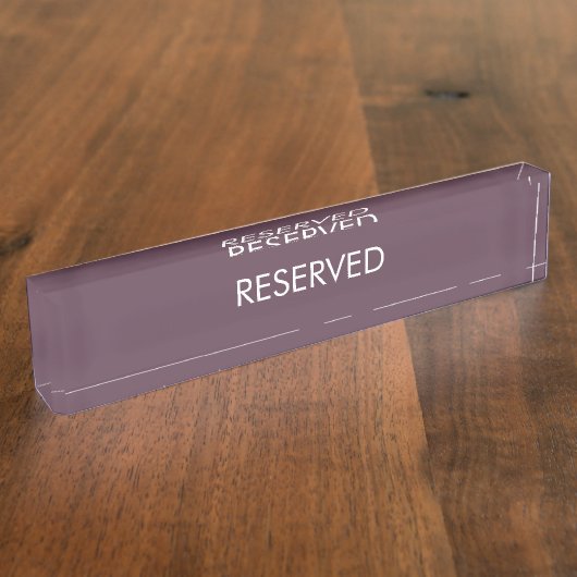 Vorbehalten, anpassen, Namenstext ändern Namensplakette (Seite)