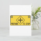 Vorbereiten, aufzuhören einladung (Stehend Vorderseite)